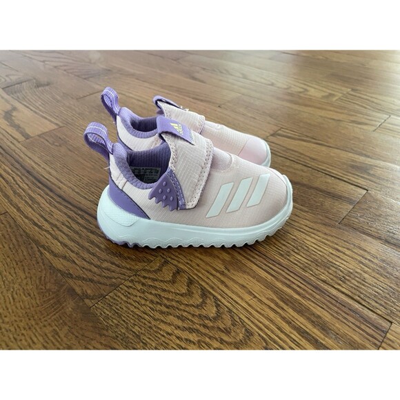 adidas Pink Purple Suru365 Training Slip-On Baby Toddler Shoes Strap Size 5K - Picture 5 of 12